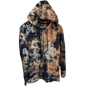 Our Universe Disney Pirates of Caribean Hoodie Full Zip Up Jacket Tie Dye Sz L
